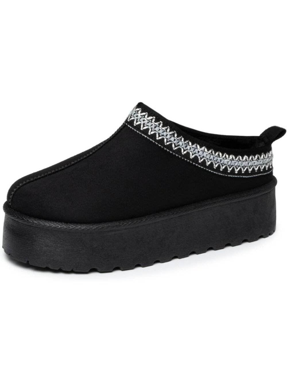 Cozy Faux Fur Platform Slippers for Women - Warm Slip-On Clog Ankle Boots